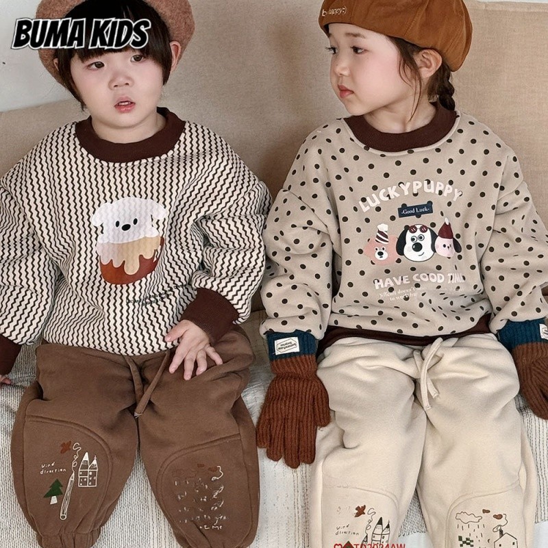 Buma KIDS เสื้อยืดอเนกประสงค์พิมพ์ลายหนาสําหรับเด็ก