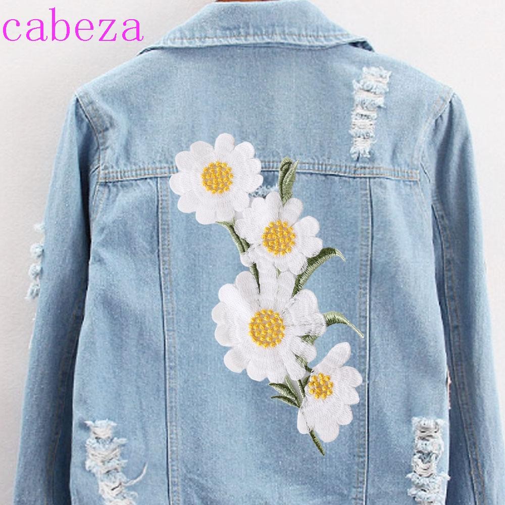 Cabeza เสื้อผ้า Applique, Daisy ประณีตดอกไม้ปักแพทช์,ผ้าสติกเกอร์ Vintage Elegant เสื้อผ้าซ่อมเสื้อผ้าแพทช์เย็บ