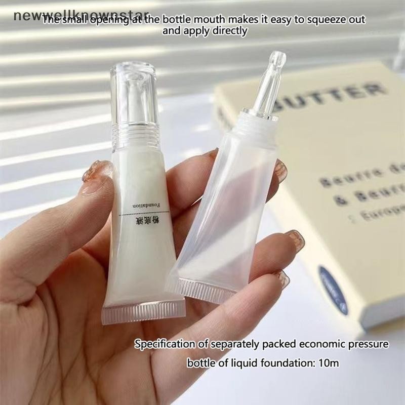 ใหม่wellknownstar 10/15ML เครื่องสําอางหลอดนุ่ม Eye Cream โลชั่น Liquid Foundation ขวดรีฟิล Hyaluronic Acid Dropper ขวดเปล่า CCB