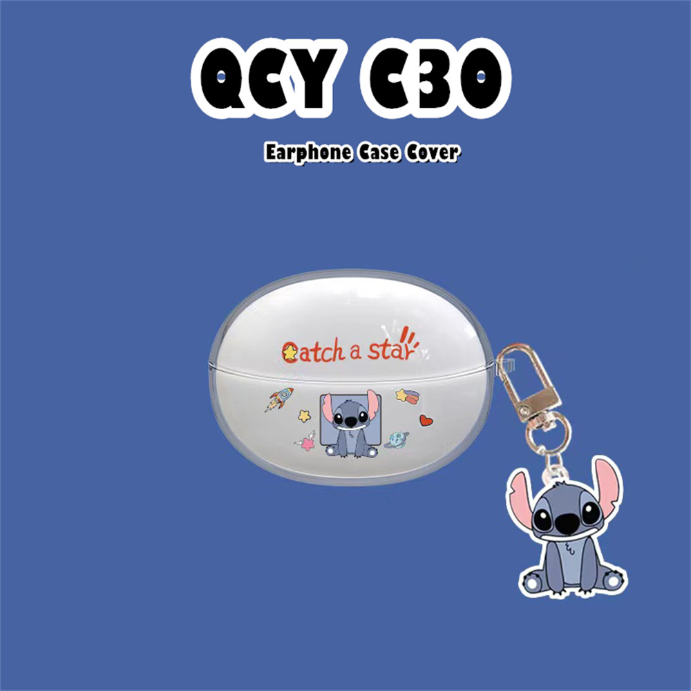 จัดส่งรวดเร็วสําหรับ QCY Crossky C30 Case เคสหูฟังการ์ตูนปลอกซิลิโคนอ่อนนุ่มใส