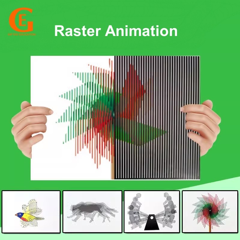 การศึกษา DIY Raster Animation STEM Morie Fringe วิทยาศาสตร์ ของเล่นการทดลอง การสอน Aid เด็ก โรงเรียน โครงการ ของขวัญ ราคาถูก