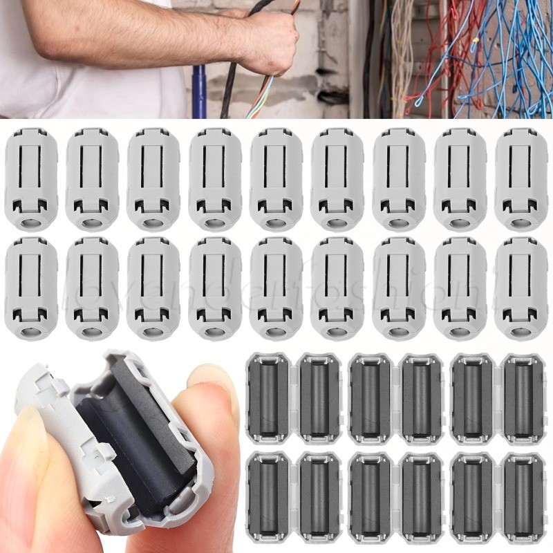 Magnet Core Suppression Filter Ring - Filter Ring Cable Clamp - สําหรับสายไฟเส้นผ่านศูนย์กลาง 3.5-5 