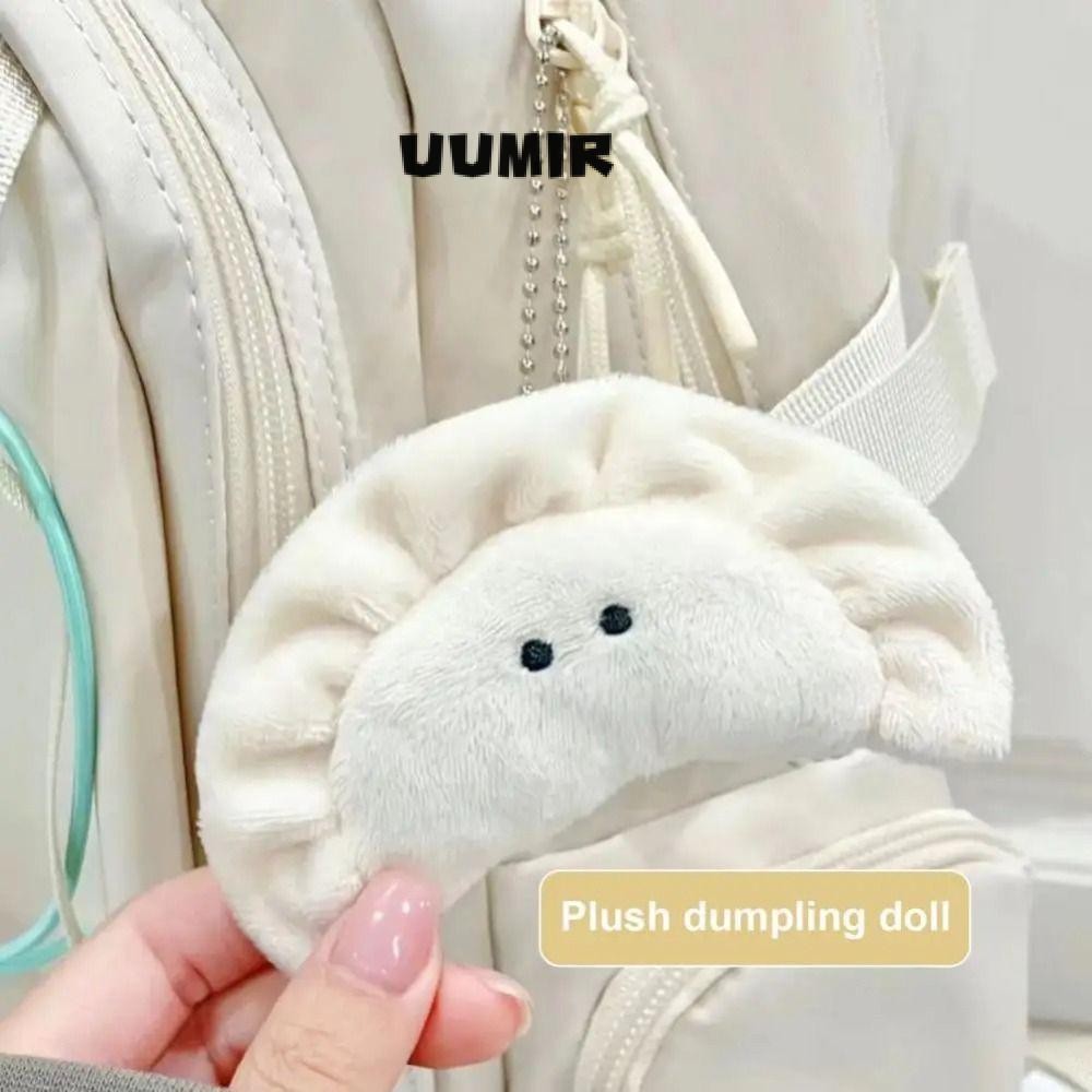Uumir Plush White Dumpling Pendant Backpack ตกแต่ง พวงกุญแจผู้หญิง