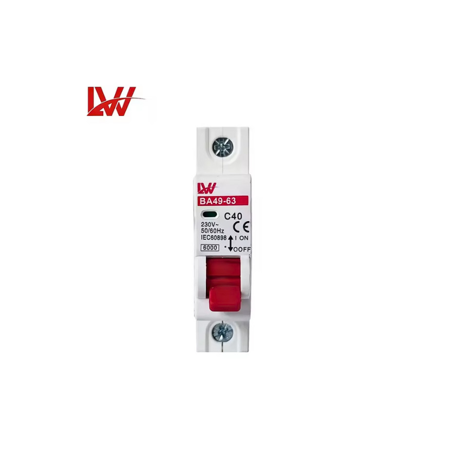 เบรกเกอร์ 1P AC 16A/20A/25A/32A/40A/50A/63A สำหรับไฟบ้าน