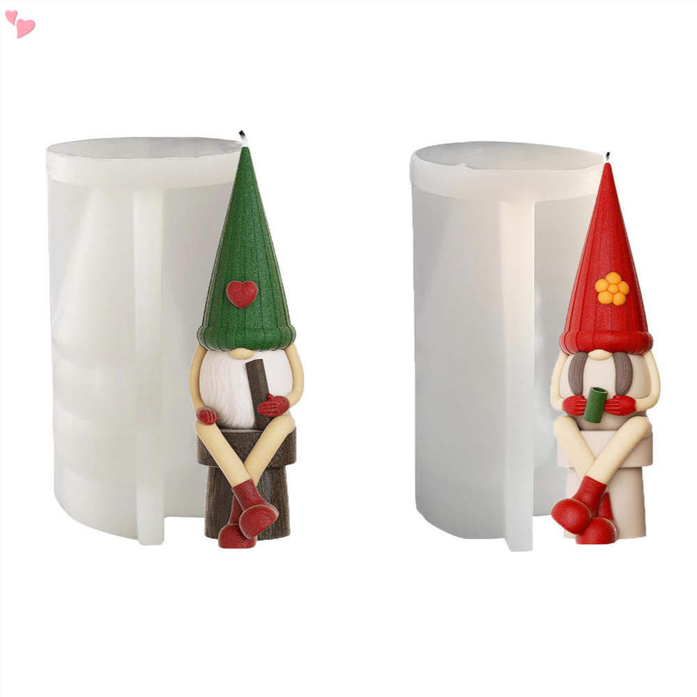 3d Faceless Santa Claus ซิลิโคนเทียนแม่พิมพ์,คริสต์มาส Gnomes เรซิ่นแม่พิมพ์สําหรับ DIY เทียนขี้ผึ้งสบู่ Art Craft เค้กช็อกโกแลตตกแต่งบ้าน