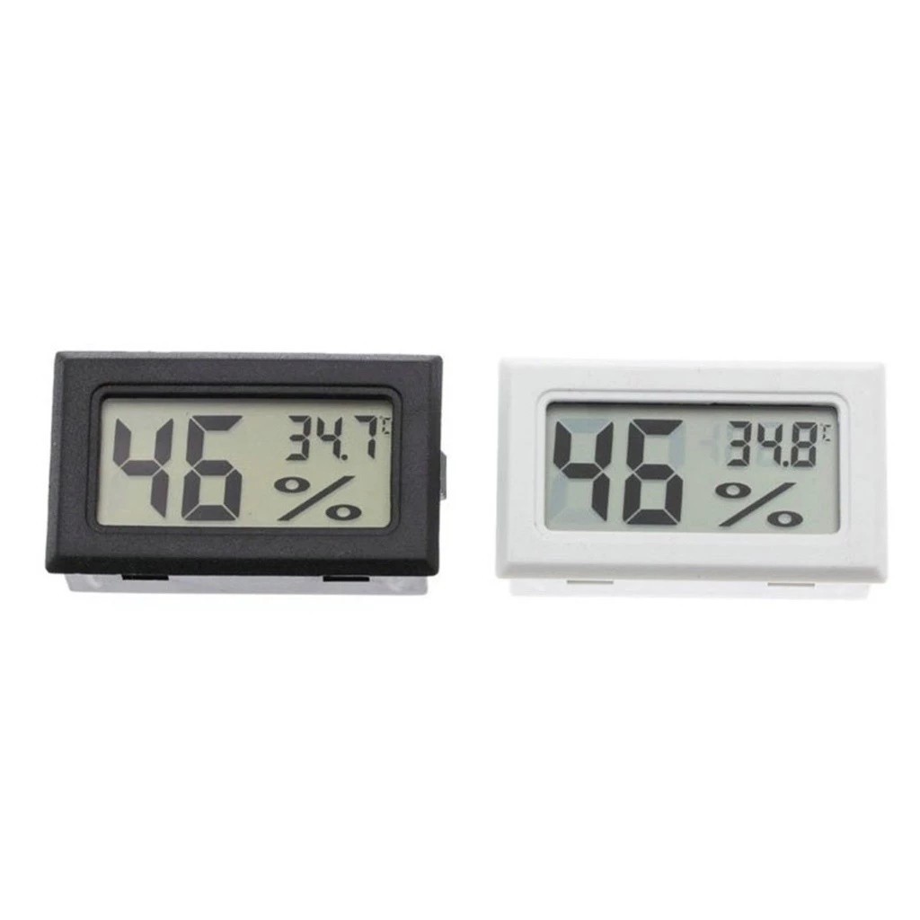 เครื่องวัดอุณหภูมิ แบบพกพา กันน้ำสําหรับตู้เย็น ตู้แช่ LCD Digital วัดความชื้น มีถ่านพร้อมใช้
