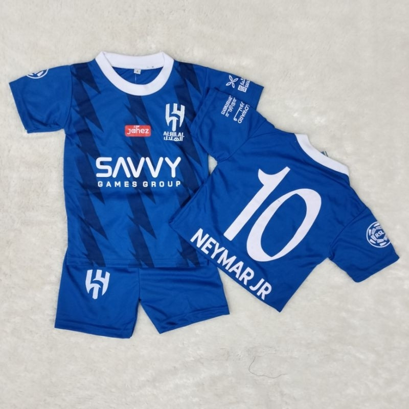 SHESTORE KIDS FOOTBALL JERSEY SET BOYS FOOTBALL SET AL HILAL NEYMAR