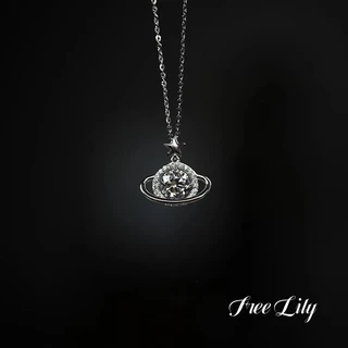 [ Free Lily ] สร้อยคอดาวเคราะห์จักรวาล น้ำหนักเบา การออกแบบที่มีลักษณะ