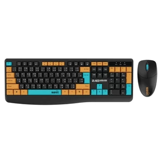SIGNO KW-770+WM-107 2.4G WIRELESS KEYBOARD+MOUSE เซ็ตคีย์บอร์ดและเมาส์ ไร้สาย ปุ่มยาง เสียงเงียบ
