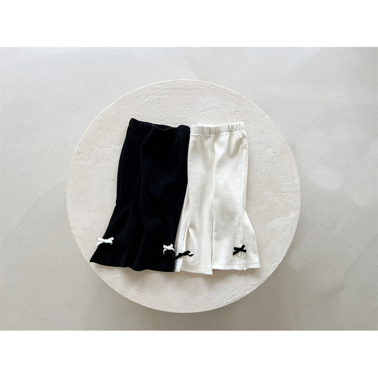 เกาหลี-สไตล์ 2025 เสื้อผ้าเด็กฤดูใบไม้ผลิและฤดูใบไม้ร่วงสําหรับเด็กทารกผู้หญิง-ผ้าฝ้ายนุ่มน่ารักน่ารักโบว์-ตกแต่งกางเกงบานเล็ก ๆ สบายๆ - รูปที่ 7