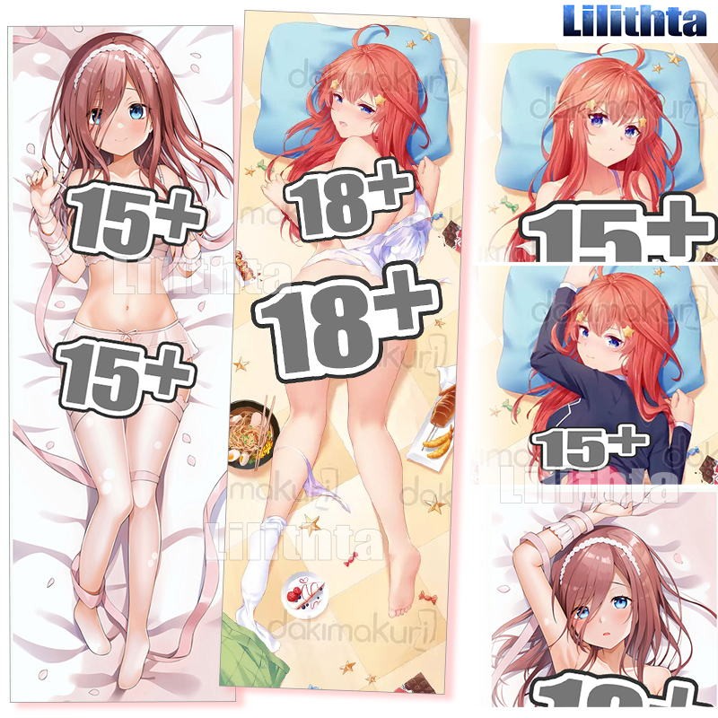 Dakimakura ปลอกหมอน Gotoubun ไม่มี hanayome Nakano Itsuki และ Nakano Miku 5-toubun เกมอะนิเมะตัวละคร