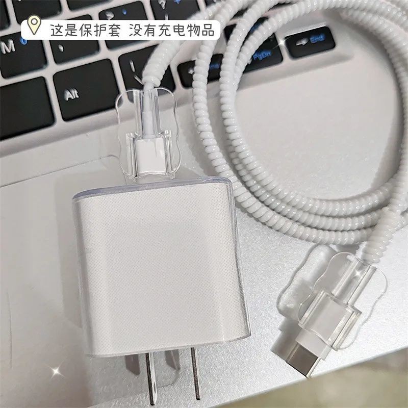 โปร่งใสสําหรับ Xiaomi 14 Clear Charger Protector 120W 33 W/67 W/90 W ฝาครอบสาย Protector ประเภท C An