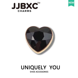 JJBXC charm จิบบิท ดาวห้าแฉก ตัวเสริมรองเท้าเพชรดำ สำหรับคนชอบความเท่ DIY จิ๊บบิท charm