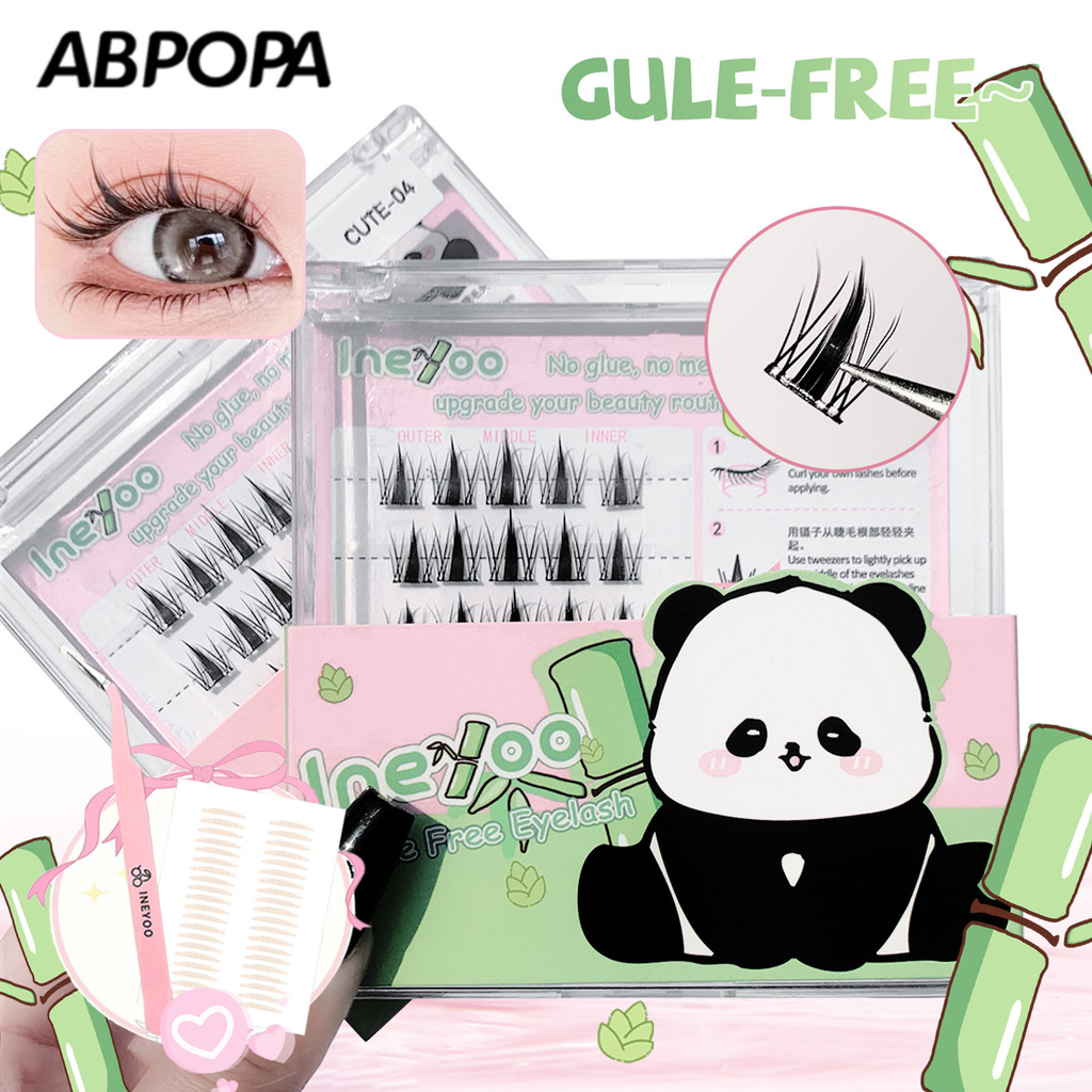 Ineyoo Natural Veins No Glue Needed High Quality Eyelash Extensions 6Rows CUTE-04
