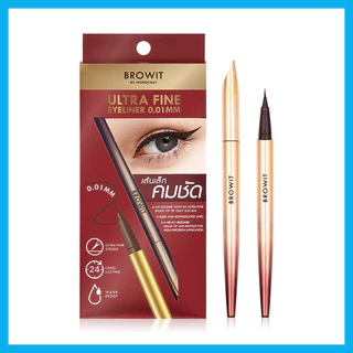Browit Ultra Fine Eyeliner 0.01mm 0.5g #Brown บราวอิท อัลตรา ไฟน์ อายไลเนอร์น้องฉัตรหัวพู่กัน เส้นเรียวเล็กเพียง 0.0...