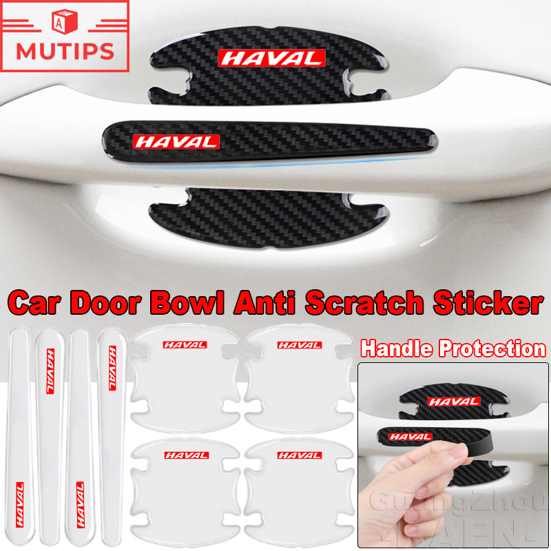 4/8 ชิ้น Haval สติกเกอร์รถ การป้องกันมือจับประตู โปร่งใส สติ๊กเกอร์กันรอยขีดข่วนติดประตูรถยนต์ เหมาะสำหรับ H6 Jolion H2 H2s H1 H5 M4 H9 2023 2024