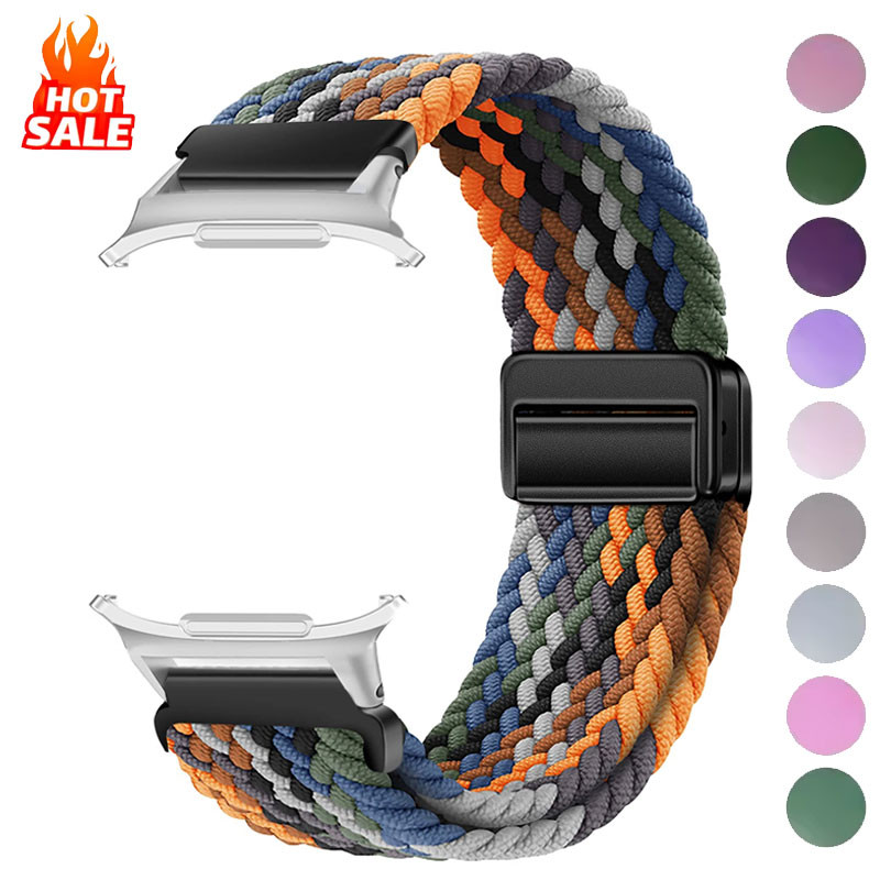 สําหรับ Samsung Galaxy Watch Ultra Strap 47 มม.อุปกรณ์เสริมไนลอนแม่เหล็กถักสร้อยข้อมือกีฬา Correa Galaxy Watch 7 Ultra Band