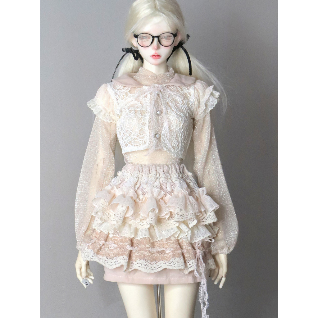 BJD เสื้อผ้าตุ๊กตาเลดี้สไตล์ตุ๊กตาคอลูกไม้เย็บเค้กชุดสูท1/3、1/4