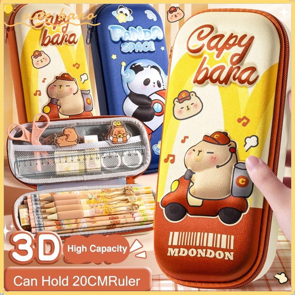 ดินสอ BANO1 กล่องใส่ปากกาความจุขนาดใหญ่ Multifuncional Capybara/Panda/Unicorn กันน้ําเครื่องเขียน Organizer สํานักงานโรงเรียน