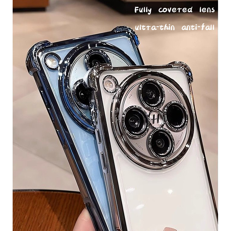 การป้องกันสี่มุมเคสป้องกันสําหรับ Oppo Find X8 Ultra Find X7 Pro Ultra TPU soft มาพร้อมฟิล์มเลนส์ความละเอียดสูงป้องกันฝุ่น