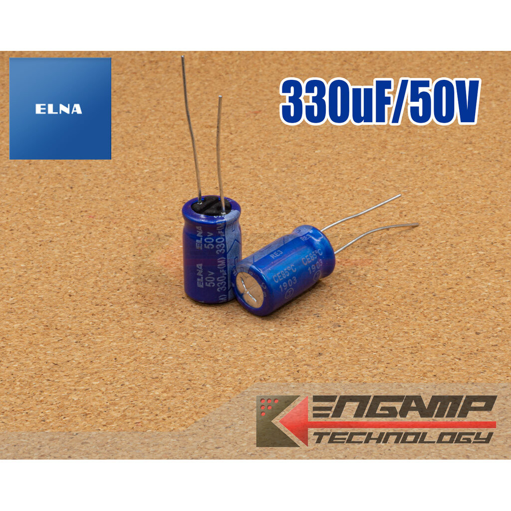 (10ตัว) [E-CAP] 330uF/50V 85 C ELNA RE3 10x16mm P=5mm