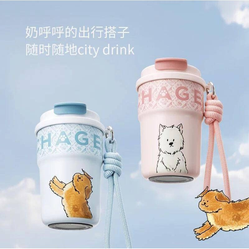 2024chagee Pet Series แก้วเก็บความร้อน ชุดแก้วดื่มแบบมีหลอดพกพา กระเป๋าถือขนาดใหญ่