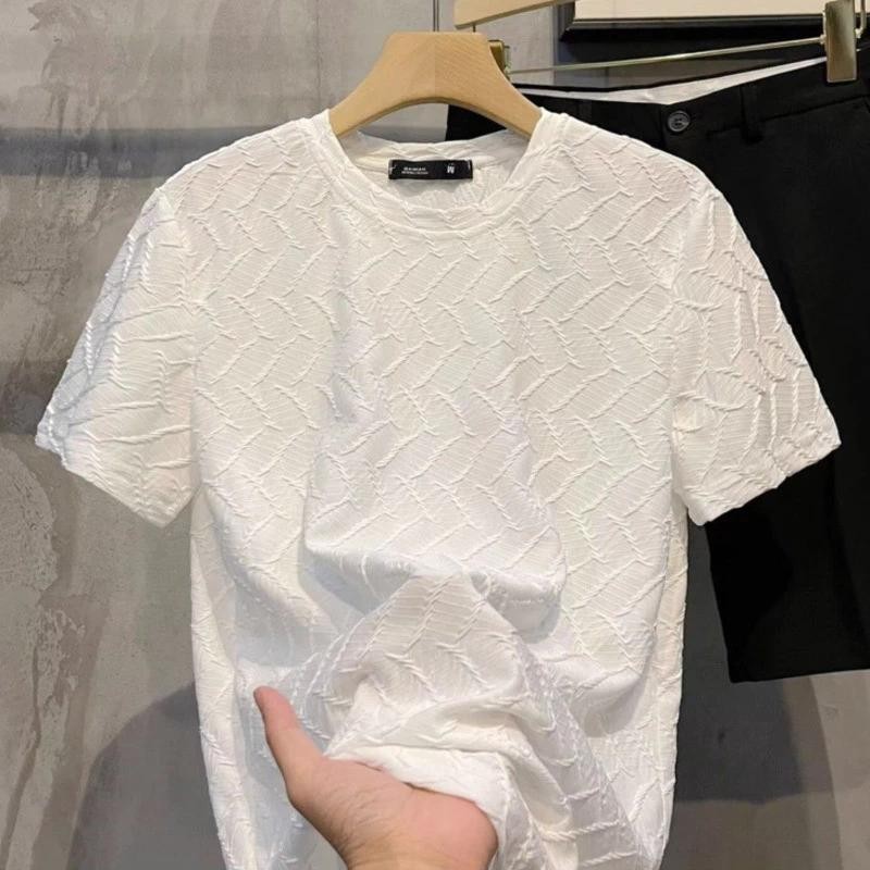 เสื้อยืดลําลอง คอกลม แขนสั้น ทรงหลวม ใส่สบาย แฟชั่นฤดูร้อน เสื้อยืดผู้ชาย