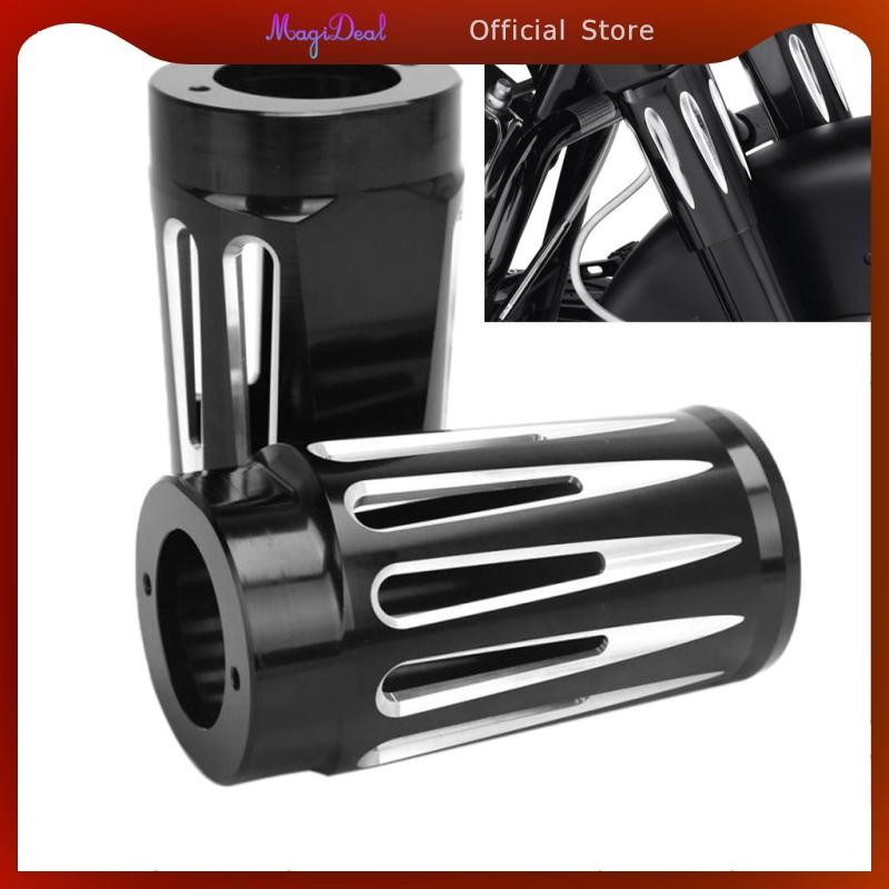 [MAGIDEAL] Cnc Cut Billet Fork Boot Slider Cover Cow สําหรับ Harley Touring 1984-2013