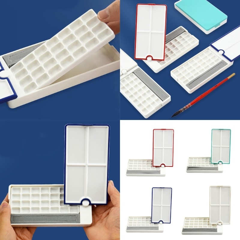 AB Roating Palette Case Paint Palette ถาดสีน้ําเปล่าสําหรับศิลปิน