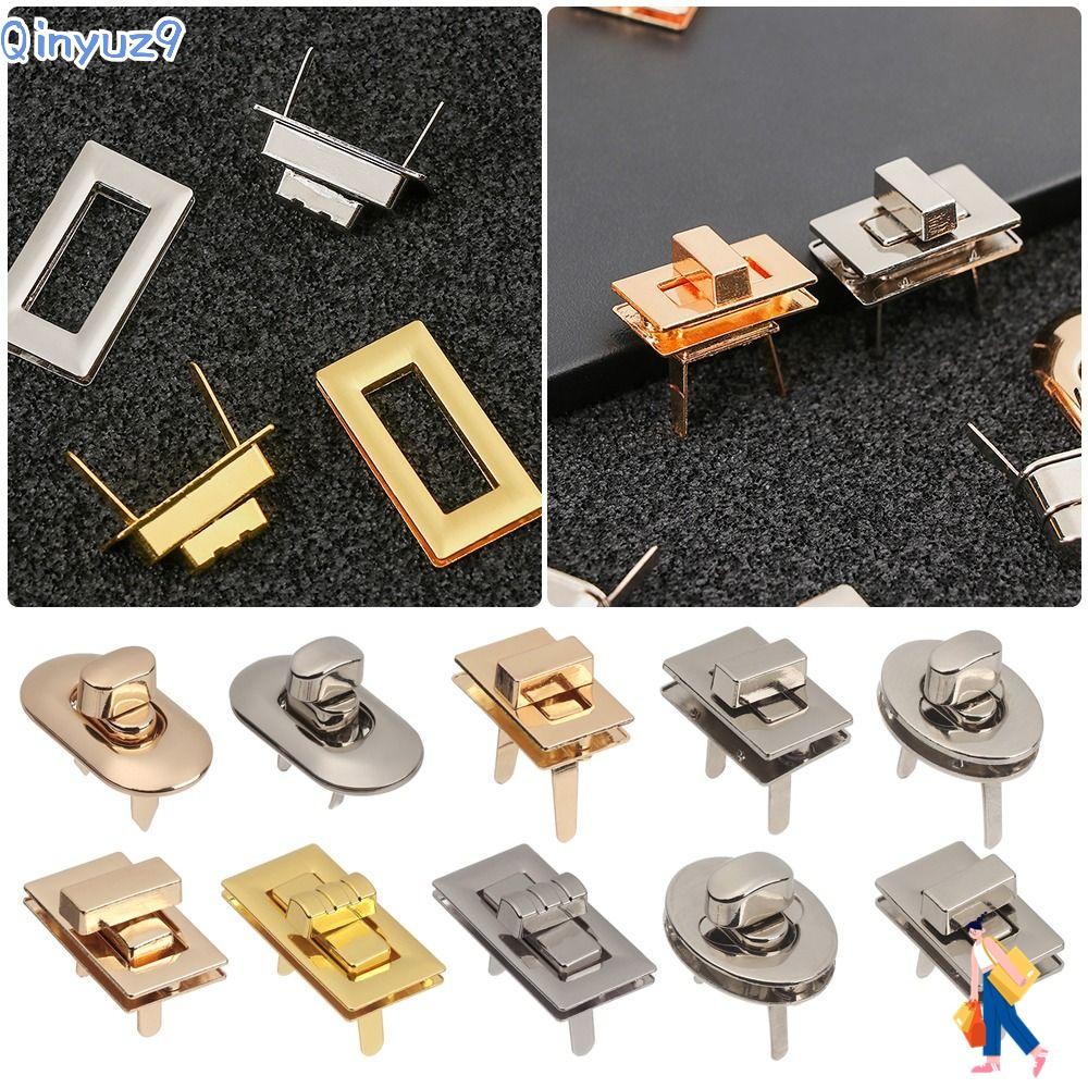 QINYUZ9 Twist Lock กระเป๋าล็อคหัวเข็มขัดกระเป๋าอะไหล่อุปกรณ์เสริมโลหะ Clasp