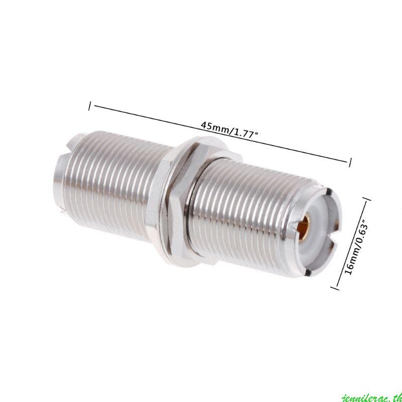 Jenniferac UHF SO239 หญิงกับหญิง Jack Nut Bulkhead แผง Mount อะแดปเตอร์เชื่อมต่อ Strai