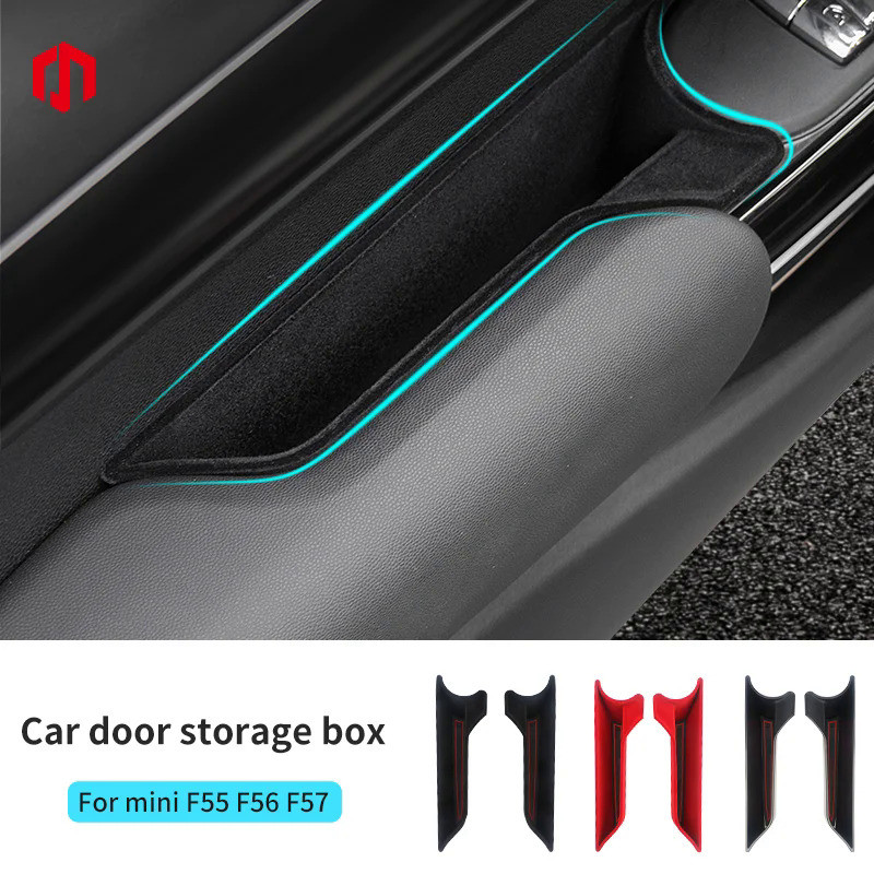 Car Door Armrest Storage Box Stick Shell Flocking For Mini Cooper F56 F55 F57 ABS Phone Wallet Car S