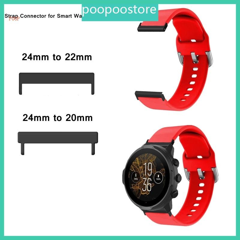 Metal Smartwatch Band Connector Adapter 24mm to 22mm/20mm for Suunto7/9/D5i