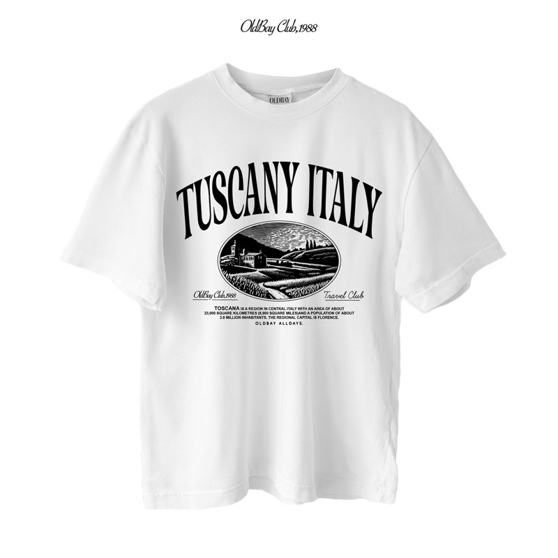 ✨พร้อมส่ง✨OLDBAY® Oversize Tees  “ Tuscaty Italy "