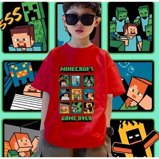 🍒 เสื้อเด็ก Minecraft Jj & Mikey Maizen เสื้อเกมส์ สำหรับเด็กและผู้ใหญ่