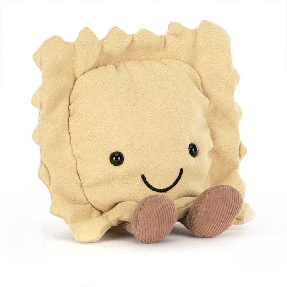 Jellycat Italian Ravioli Plush Toy – Cute Food-Shaped Stuffed Pasta Pillow, Soft Huggable Gift