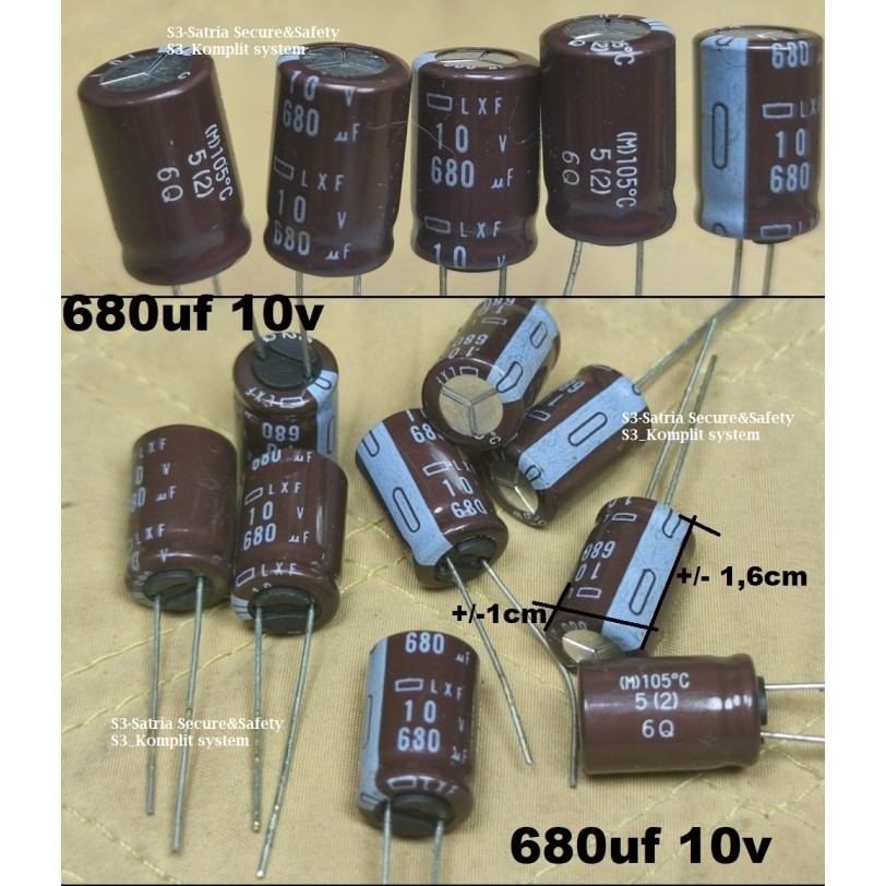 Elko 680uf 10V elco 680 uf 10 vol v 10vol 680uf/10V 680uf10V