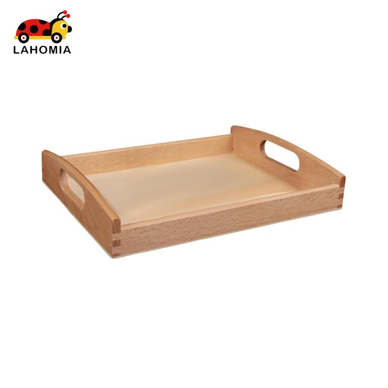 ลาโฮเมีย มอนเตสซอรี่ ถาดยังไม่เสร็จช่วยสอนพร้อมที่จับรูปสี่เหลี่ยมผืนผ้าสําหรับพรรคเสิร์ฟอาหารค่ําขนมงานฝีมือครัว - รูปที่ 7