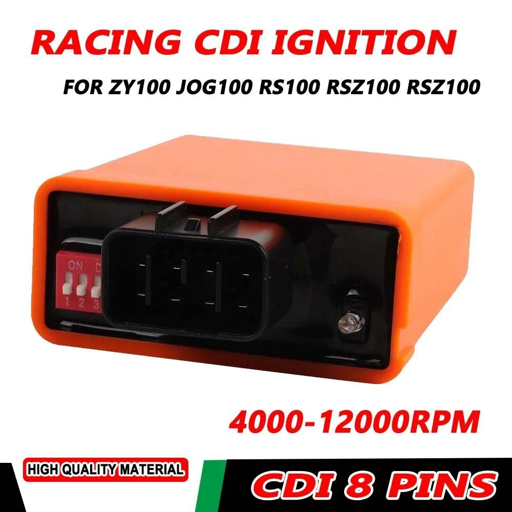 8 PIN CDI Racing Lgnition สกู๊ตเตอร์ Moped 4000-12000RPM สําหรับ Yamaha ZY100 JOG100 RS100 RSZ100 อุ