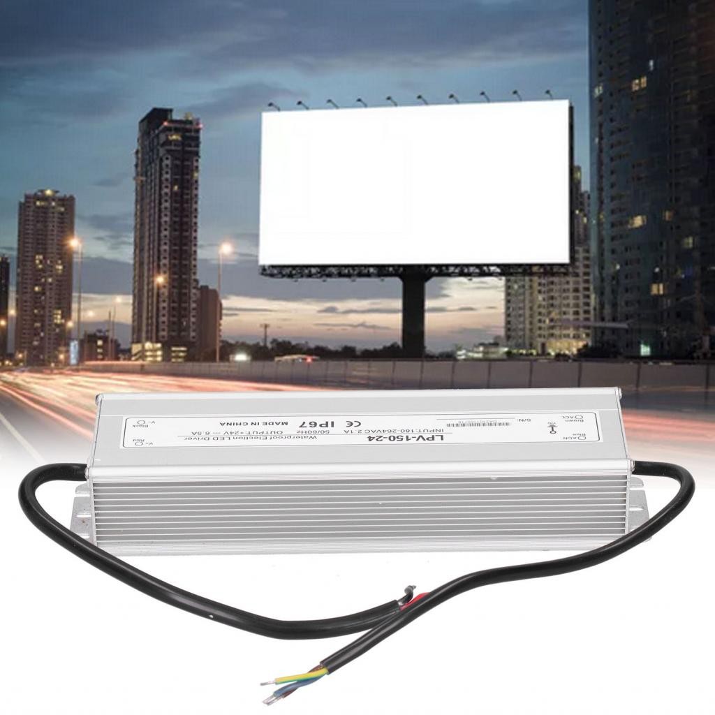 LPV-150-24 สวิตช์กันน้ําแหล่งจ่ายไฟหม้อแปลงแรงดันต่ําอลูมิเนียมอัลลอยด์ไดร์เวอร์ LPV?150?24 DC24V