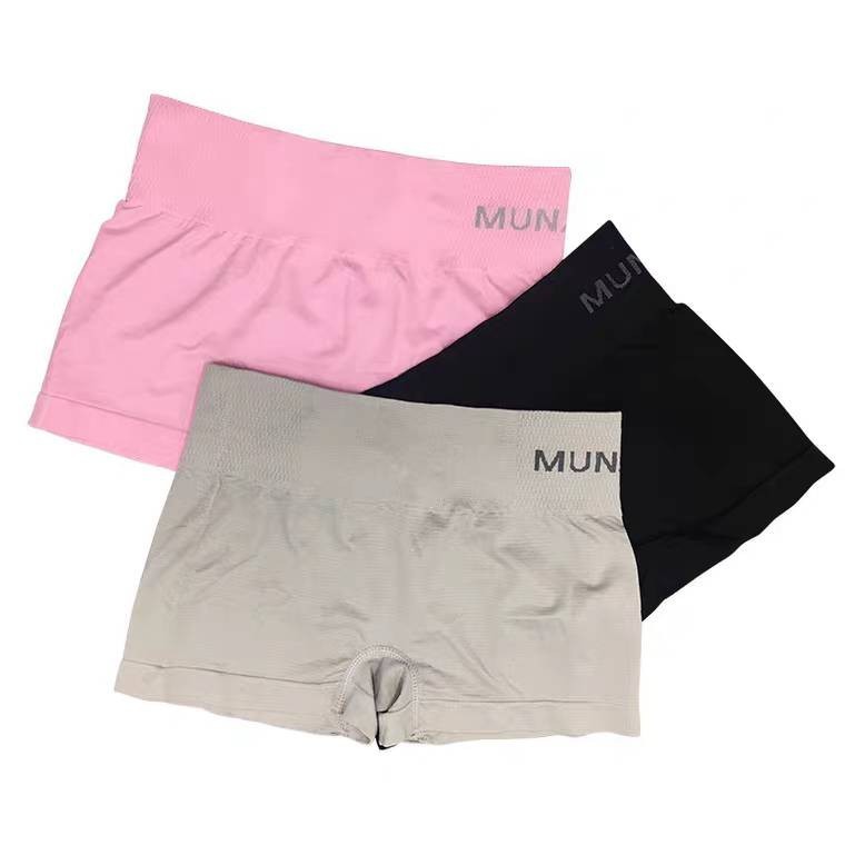MUHANLU01 กางเกงชั้นในสตรี boxer สเตย์ ใส่สบาย ระบายอากาศ ผ้ายืดหยุ่น ฟรีไซส์ 26-38 นิ้ว ชนิดขาสั้น