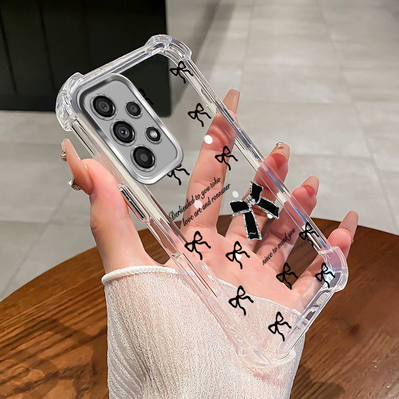 SAMSUNG สําหรับSamsung A32 A52 A52S A53 A73 4G 5G TPUเคสโทรศัพท์โบว์ล่าสุดสร้อยข้อมือ2025กันกระแทกออกแบบใหม่เคสโทรศัพท์SZ11 - รูปที่ 2