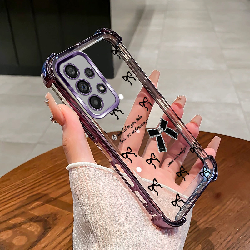 SAMSUNG สําหรับSamsung A32 A52 A52S A53 A73 4G 5G TPUเคสโทรศัพท์โบว์ล่าสุดสร้อยข้อมือ2025กันกระแทกออกแบบใหม่เคสโทรศัพท์SZ11 - รูปที่ 3