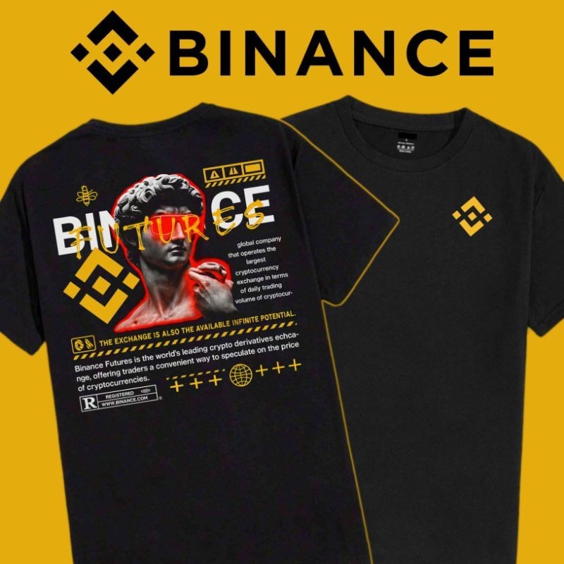 BINANCE STREETWEAR KAOS / BINANCE BNB TSHIRT / ผ้าฝ้ายผสมพรีเมี่ยม / สีดํา / UNISEX ผู้ชายและผู้หญิง
