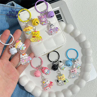 น่ารักโปร่งใส Fine Flash 3D Key Chain การ์ตูนกระเป๋านักเรียนจี้ Creative Accessory สายคล้องโทรศัพท์มือถือ Anti-Lost