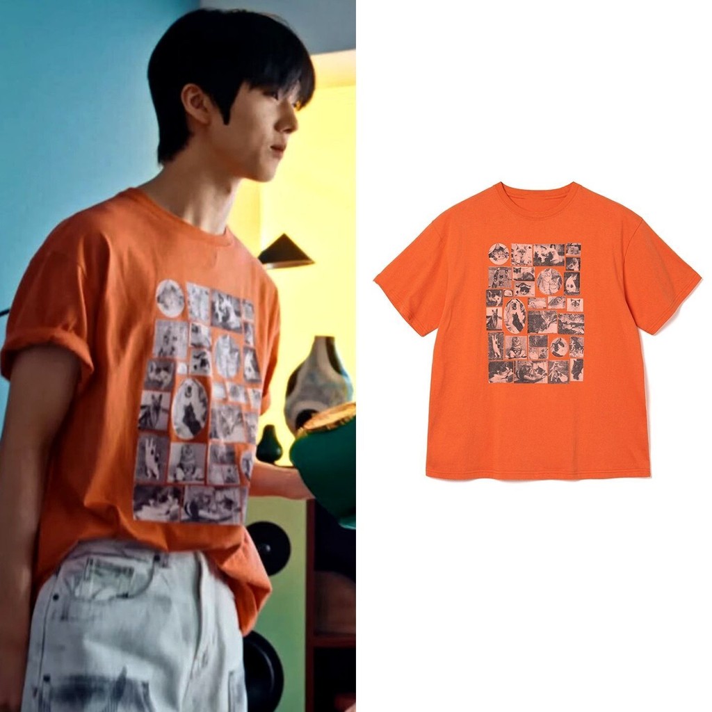 เสื้อยืดแขนสั้นผ้าฝ้ายแท้ พิมพ์ลายสุนัข NCTDREAM Park Ji Sung Cat สำหรับทั้งผู้ชายและผู้หญิง