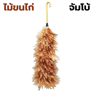 ไม้ขนไก่ ยาว 36cm Queenfish QF-H577 ไม้ปัดฝุ่นขนาดเล็ก ไม้ปัดขนไก่ น้ำหนักเบา ด้ามพลาสติก