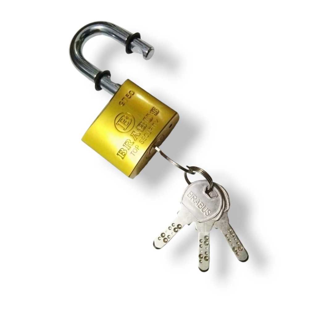 BRABUS GT50 กุญแจรักษาความปลอดภัยสูงสั้นคอ PADDLOCK BRASS CYLINDER คอมพิวเตอร์คีย์