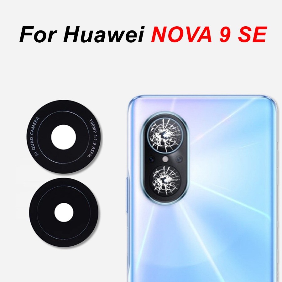 เลนส์กล้องด้านหลังสําหรับ Huawei Nova 9 SE เปลี่ยน + สติกเกอร์กาว JLN-LX1 JLN-LX3
