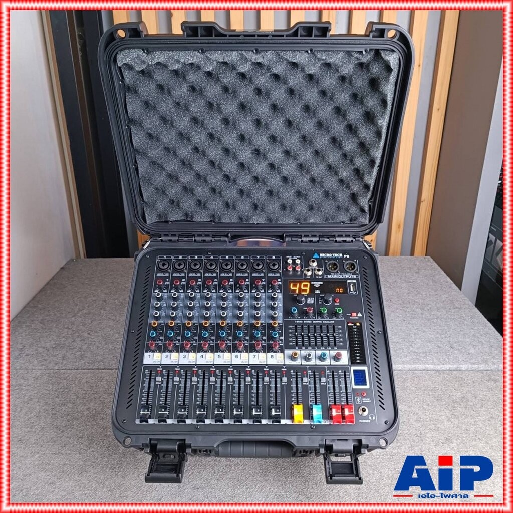 MICROTECH P8 powermixer rackในตัว P-8 P 8 เพาเวอร์มิกเซอร์ USB บลูทูธ เพาเวอร์มิก มิกซ์ มิกเซอร์ เคร